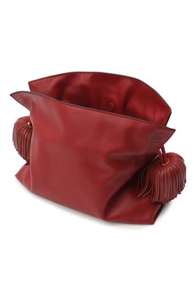 Женский клатч flamenco LOEWE бордового цвета по цене 179500 руб., арт. A411FC1X17 | Фото 4 Женский клатч flamenco LOEWE бордового цвета, арт. A411FC1X17 | Фото 4