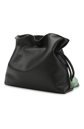 Женский клатч flamenco LOEWE черного цвета по цене 179500 руб., арт. A411FC1X17 | Фото 3 Женский клатч flamenco LOEWE черного цвета, арт. A411FC1X17 | Фото 3