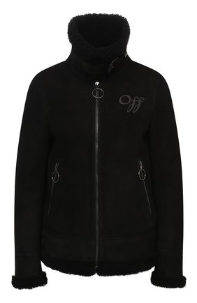 Женская дубленка OFF-WHITE черного цвета по цене 260500 руб., арт. 0WJA035E20LEA0011010 | Фото 1 Женская дубленка OFF-WHITE черного цвета, арт. 0WJA035E20LEA0011010 | Фото 1
