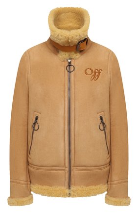 Женская дубленка OFF-WHITE бежевого цвета по цене 260500 руб., арт. 0WJA035E20LEA0016262 | Фото 1 Женская дубленка OFF-WHITE бежевого цвета, арт. 0WJA035E20LEA0016262 | Фото 1
