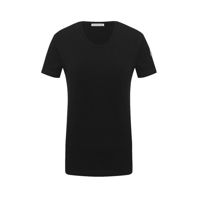 Хлопковая футболка Moncler Чёрный F2-093-8C732-00-V8058 5513245