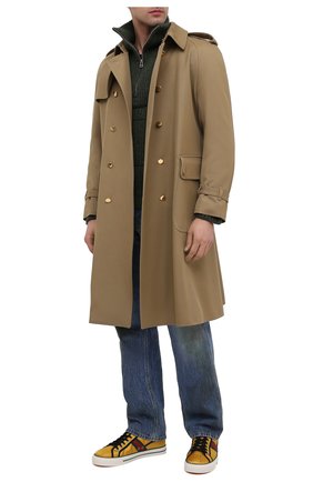 Мужские текстильные кеды gucci tennis 1977 GUCCI желтого цвета по цене 57000 руб., арт. 628717/H9H80 | Фото 2 Мужские текстильные кеды gucci tennis 1977 GUCCI желтого цвета, арт. 628717/H9H80 | Фото 2