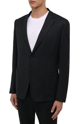 Мужской шерстяной костюм Z ZEGNA темно-серого цвета по цене 177000 руб., арт. 824711/2X7YGW | Фото 2 Мужской шерстяной костюм Z ZEGNA темно-серого цвета, арт. 824711/2X7YGW | Фото 2 (Материал внешний: Шерсть; Рукава: Длинные; Костюмы М: Однобортный; Стили: Кэжуэл; Материал подклада: Синтетический материал)
