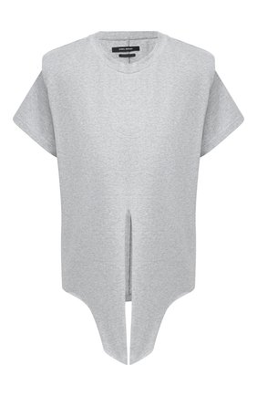 Женская хлопковый топ ISABEL MARANT серого цвета по цене 24350 руб., арт. TS0749-20A036I/BELITA | Фото 1 Женская хлопковый топ ISABEL MARANT серого цвета, арт. TS0749-20A036I/BELITA | Фото 1