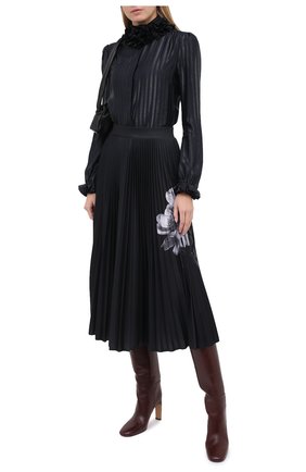 Женская юбка VALENTINO черно-белого цвета по цене 131500 руб., арт. UB0MD02K5W0 | Фото 2 Женская юбка VALENTINO черно-белого цвета, арт. UB0MD02K5W0 | Фото 2