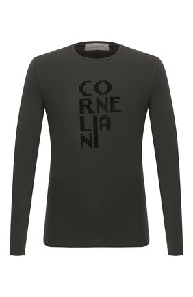 Мужская хлопковый лонгслив CORNELIANI хаки цвета по цене 15500 руб., арт. 86G588-0825005/00 | Фото 1 Мужская хлопковый лонгслив CORNELIANI хаки цвета, арт. 86G588-0825005/00 | Фото 1
