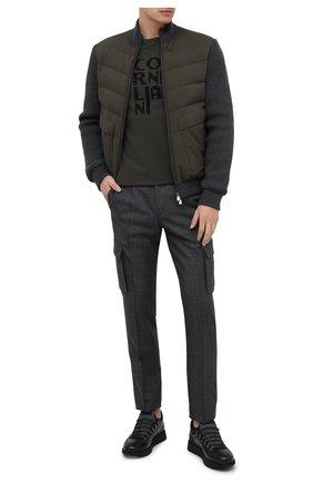 Мужская хлопковый лонгслив CORNELIANI хаки цвета по цене 15500 руб., арт. 86G588-0825005/00 | Фото 2 Мужская хлопковый лонгслив CORNELIANI хаки цвета, арт. 86G588-0825005/00 | Фото 2