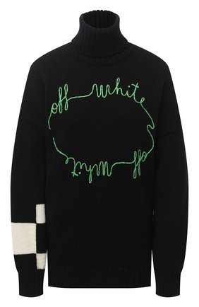 Женская свитер OFF-WHITE черного цвета по цене 71900 руб., арт. 0WHF008E20KNI0021055 | Фото 1 Женская свитер OFF-WHITE черного цвета, арт. 0WHF008E20KNI0021055 | Фото 1