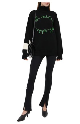 Женская свитер OFF-WHITE черного цвета по цене 71900 руб., арт. 0WHF008E20KNI0021055 | Фото 2 Женская свитер OFF-WHITE черного цвета, арт. 0WHF008E20KNI0021055 | Фото 2