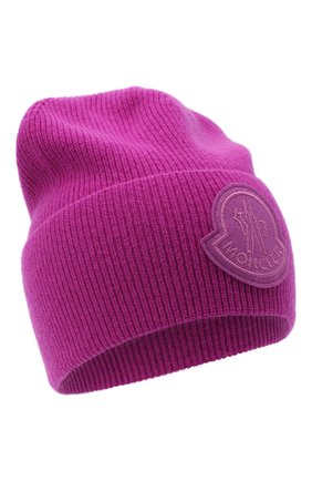 Женский шапка из шерсти и кашемира MONCLER фиолетового цвета по цене 23000 руб., арт. F2-093-9Z746-00-A9363 | Фото 1 Женский шапка из шерсти и кашемира MONCLER фиолетового цвета, арт. F2-093-9Z746-00-A9363 | Фото 1