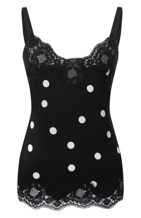 Женская шелковый топ DOLCE & GABBANA черно-белого цвета по цене 55150 руб., арт. 07A00T/FSAY3 | Фото 1 Женская шелковый топ DOLCE & GABBANA черно-белого цвета, арт. 07A00T/FSAY3 | Фото 1