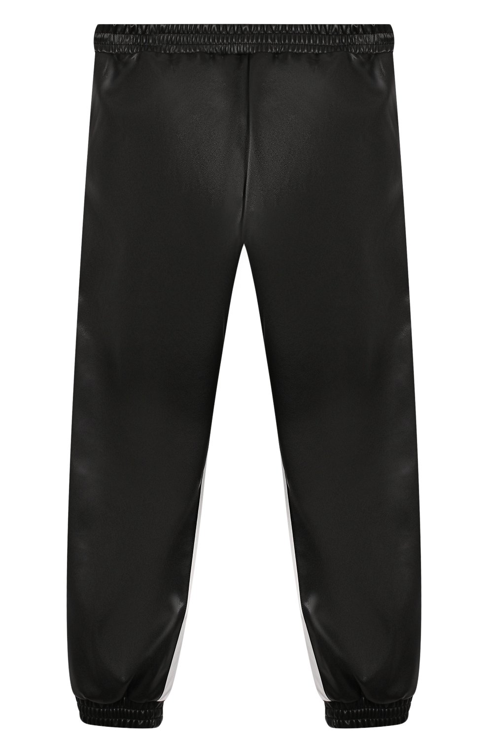 Детские брюки из эко-кожи ERMANNO SCERVINO черного цвета, арт. 479 PL02 EC0/10-16 | Фото 2 (Кросс-КТ НВ: Джоггеры; Материал внешний: Синтетический материал)