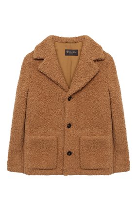 Детское укороченное пальто из шерсти LORO PIANA бежевого цвета по цене 212000 руб., арт. FAL2579 | Фото 1 Детское укороченное пальто из шерсти LORO PIANA бежевого цвета, арт. FAL2579 | Фото 1