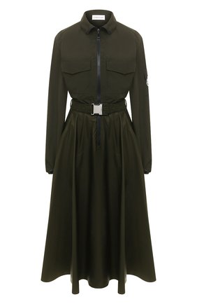 Женское платье MONCLER хаки цвета по цене 66700 руб., арт. F2-093-2G700-00-V0046 | Фото 1 Женское платье MONCLER хаки цвета, арт. F2-093-2G700-00-V0046 | Фото 1