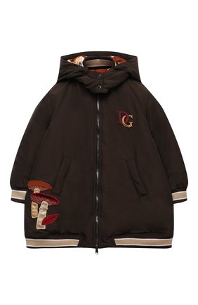 Детского пуховая куртка DOLCE & GABBANA коричневого цвета по цене 59950 руб., арт. L5JBC1/FUMZI/2-6 | Фото 1 Детского пуховая куртка DOLCE & GABBANA коричневого цвета, арт. L5JBC1/FUMZI/2-6 | Фото 1