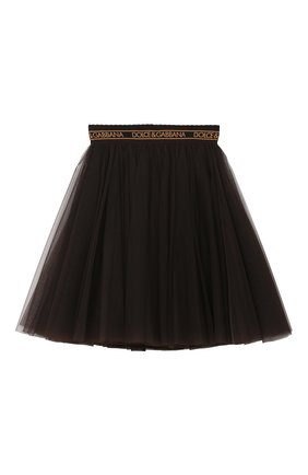 Детская многослойная юбка DOLCE & GABBANA темно-коричневого цвета по цене 29400 руб., арт. L53I74/HLMSY/8-14 | Фото 1 Детская многослойная юбка DOLCE & GABBANA темно-коричневого цвета, арт. L53I74/HLMSY/8-14 | Фото 1