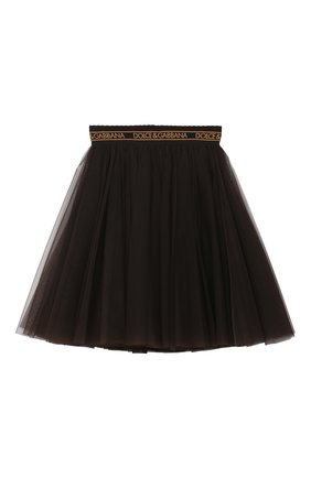 Детская многослойная юбка DOLCE & GABBANA темно-коричневого цвета по цене 28100 руб., арт. L53I74/HLMSY/2-6 | Фото 1 Детская многослойная юбка DOLCE & GABBANA темно-коричневого цвета, арт. L53I74/HLMSY/2-6 | Фото 1