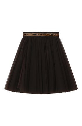 Детская многослойная юбка DOLCE & GABBANA темно-коричневого цвета по цене 28100 руб., арт. L53I74/HLMSY/2-6 | Фото 2 Детская многослойная юбка DOLCE & GABBANA темно-коричневого цвета, арт. L53I74/HLMSY/2-6 | Фото 2