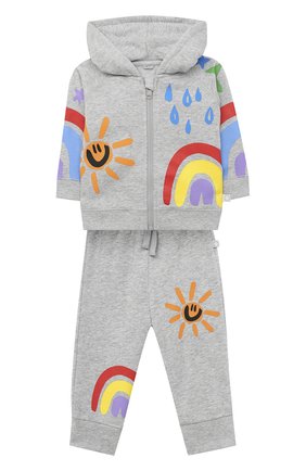 Детский комплект из толстовки и брюк STELLA MCCARTNEY серого цвета по цене 10350 руб., арт. 601491/SPJA4 | Фото 1 Детский комплект из толстовки и брюк STELLA MCCARTNEY серого цвета, арт. 601491/SPJA4 | Фото 1