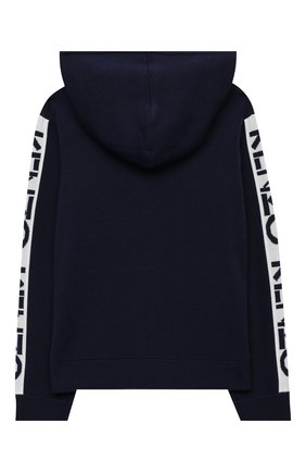 Детский хлопковая толстовка KENZO темно-синего цвета по цене 17200 руб., арт. KR18038 | Фото 2 Детский хлопковая толстовка KENZO темно-синего цвета, арт. KR18038 | Фото 2 (Материал внешний: Хлопок; Рукава: Длинные; Девочки Кросс-КТ: Толстовка-одежда; Региональные ограничения белый список (Axapta Mercury): RU; Ростовка одежда: 10 - 11 лет | 140 - 146см, 12 лет | 152 см, 3 года | 98 см, 4 года | 104 см, 5 лет | 110 см, 6 лет | 116 см, 8 лет | 128 см)