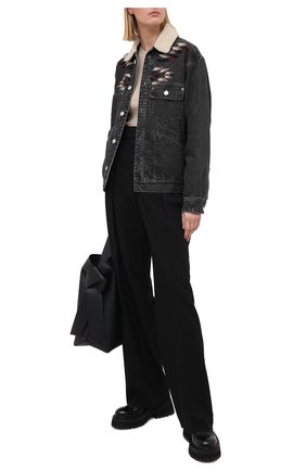 Женская джинсовая куртка ISABEL MARANT ETOILE темно-серого цвета по цене 49950 руб., арт. VE1400-20A037E/JARNA | Фото 2 Женская джинсовая куртка ISABEL MARANT ETOILE темно-серого цвета, арт. VE1400-20A037E/JARNA | Фото 2