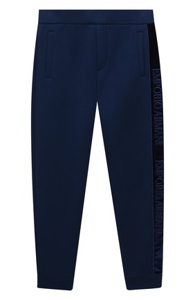 Детские джоггеры EMPORIO ARMANI синего цвета по цене 18850 руб., арт. 6H4P84/1JDSZ | Фото 1 Детские джоггеры EMPORIO ARMANI синего цвета, арт. 6H4P84/1JDSZ | Фото 1 (Материал внешний: Синтетический материал, Вискоза; Мальчики Кросс-КТ: Брюки-одежда, Джоггеры-одежда; Региональные ограничения белый список (Axapta Mercury): RU; Ростовка одежда: 10 - 11 лет | 140 - 146см, 13 - 15 лет | 158 см, 16 лет | 164 см, 7 лет | 122 см, 8 лет | 128 см)