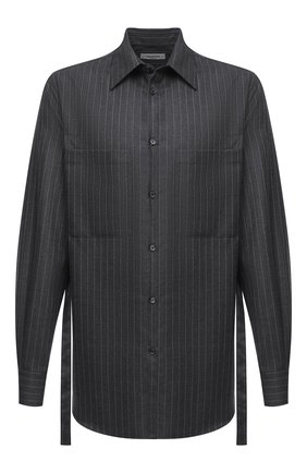 Мужская шерстяная рубашка VALENTINO серого цвета по цене 93500 руб., арт. UV0ABF206QJ | Фото 1 Мужская шерстяная рубашка VALENTINO серого цвета, арт. UV0ABF206QJ | Фото 1 (Длина (для топов): Стандартные; Рукава: Длинные; Материал внешний: Шерсть; Случай: Повседневный; Мужское Кросс-КТ: Рубашка-одежда; Стили: Кэжуэл; Принт: Полоска; Рубашки М: Classic Fit; Манжеты: На пуговицах; Воротник: Кент)