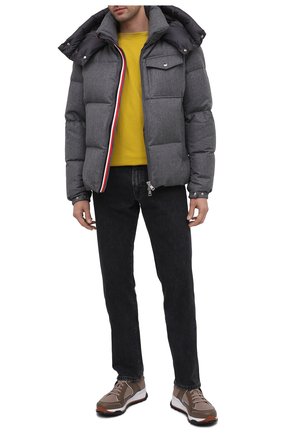 Мужская пуховая куртка badymore MONCLER серого цвета по цене 138300 руб., арт. F2-091-1A550-00-54272 | Фото 2 Мужская пуховая куртка badymore MONCLER серого цвета, арт. F2-091-1A550-00-54272 | Фото 2