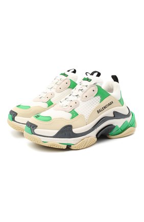 Женские комбинированные кроссовки triple s BALENCIAGA зеленого цвета по цене 86050 руб., арт. 524039/W090M | Фото 1 Женские комбинированные кроссовки triple s BALENCIAGA зеленого цвета, арт. 524039/W090M | Фото 1