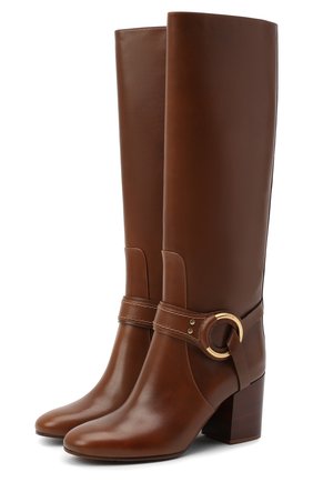 Женские кожаные сапоги demi CHLOÉ коричневого цвета по цене 109500 руб., арт. CHC20A361L4 | Фото 1 Женские кожаные сапоги demi CHLOÉ коричневого цвета, арт. CHC20A361L4 | Фото 1