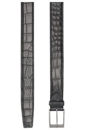 Мужской ремень из кожи аллигатора BARRETT серого цвета по цене 87550 руб., арт. 81B537.66/C0CC0DRILL0 CREAM/AMIS | Фото 2 Мужской ремень из кожи аллигатора BARRETT серого цвета, арт. 81B537.66/C0CC0DRILL0 CREAM/AMIS | Фото 2