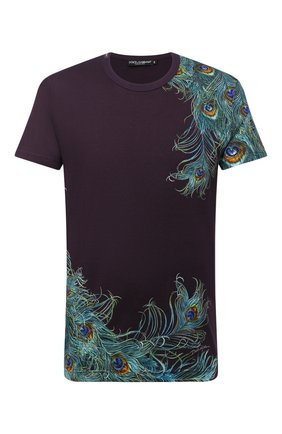 Мужская хлопковая футболка DOLCE & GABBANA фиолетового цвета по цене 47250 руб., арт. G8MH3T/FI75Z | Фото 1 Мужская хлопковая футболка DOLCE & GABBANA фиолетового цвета, арт. G8MH3T/FI75Z | Фото 1 (Рукава: Короткие; Материал внешний: Хлопок; Длина (для топов): Стандартные; Стили: Кэжуэл; Мужское Кросс-КТ: Футболка-одежда)