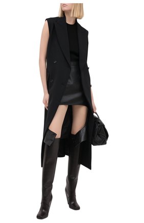 Женская кожаная юбка BURBERRY черного цвета по цене 175000 руб., арт. 8031305 | Фото 2 Женская кожаная юбка BURBERRY черного цвета, арт. 8031305 | Фото 2