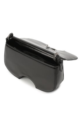 Женская сумка swiss flap OFF-WHITE черного цвета по цене 87400 руб., арт. 0WNA141E20LEA0011000 | Фото 4 Женская сумка swiss flap OFF-WHITE черного цвета, арт. 0WNA141E20LEA0011000 | Фото 4
