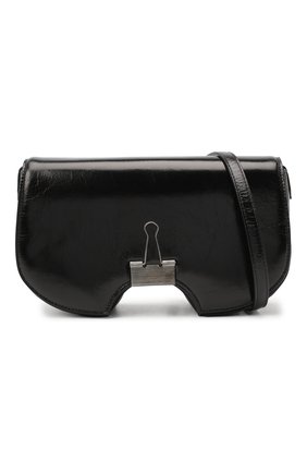 Женская сумка swiss flap OFF-WHITE черного цвета по цене 87400 руб., арт. 0WNA141E20LEA0011000 | Фото 6 Женская сумка swiss flap OFF-WHITE черного цвета, арт. 0WNA141E20LEA0011000 | Фото 6