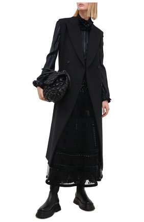 Женская юбка VALENTINO черного цвета по цене 699500 руб., арт. UB3RA6601ED | Фото 2 Женская юбка VALENTINO черного цвета, арт. UB3RA6601ED | Фото 2