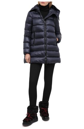 Женский пуховик MONCLER темно-синего цвета по цене 101400 руб., арт. F2-093-1B200-00-53052 | Фото 2 Женский пуховик MONCLER темно-синего цвета, арт. F2-093-1B200-00-53052 | Фото 2