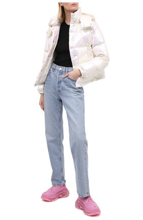 Женский пуховая куртка MONCLER белого цвета по цене 142400 руб., арт. F2-093-1A571-00-54APA | Фото 2 Женский пуховая куртка MONCLER белого цвета, арт. F2-093-1A571-00-54APA | Фото 2