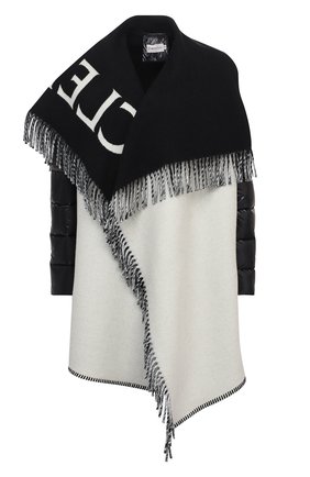 Женская шерстяное пончо MONCLER черно-белого цвета по цене 101400 руб., арт. F2-093-3G507-00-A0145 | Фото 1 Женская шерстяное пончо MONCLER черно-белого цвета, арт. F2-093-3G507-00-A0145 | Фото 1