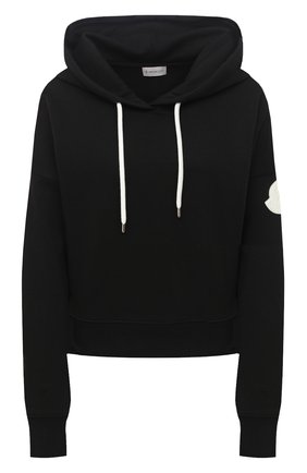 Женский хлопковое худи MONCLER черного цвета по цене 38400 руб., арт. F2-093-8G752-10-V8186 | Фото 1 Женский хлопковое худи MONCLER черного цвета, арт. F2-093-8G752-10-V8186 | Фото 1