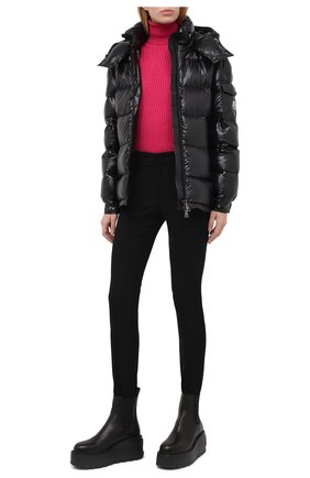 Женские брюки со штрипками MONCLER черного цвета по цене 33200 руб., арт. F2-098-2A702-00-53064 | Фото 2 Женские брюки со штрипками MONCLER черного цвета, арт. F2-098-2A702-00-53064 | Фото 2