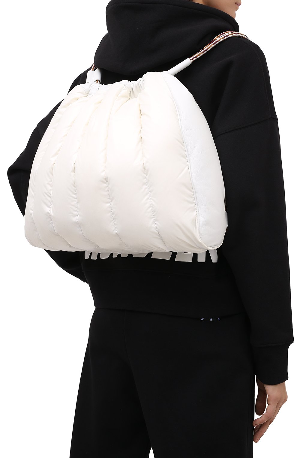 Женский рюкзак seashell MONCLER белого цвета, арт. F2-09B-5A501-10-02SK9 | Фото 2 (Материал: Текстиль; Стили: Кэжуэл; Размер: large)