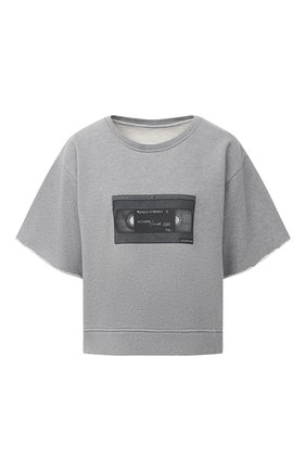 Женская хлопковый топ MM6 серого цвета по цене 27250 руб., арт. S32GU0145/S25337 | Фото 1 Женская хлопковый топ MM6 серого цвета, арт. S32GU0145/S25337 | Фото 1