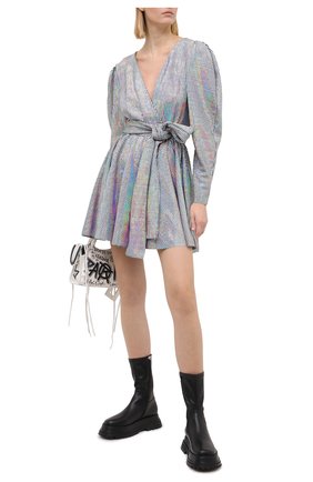 Женское платье MSGM серебряного цвета по цене 39950 руб., арт. 2941MDA152 207662 | Фото 2 Женское платье MSGM серебряного цвета, арт. 2941MDA152 207662 | Фото 2