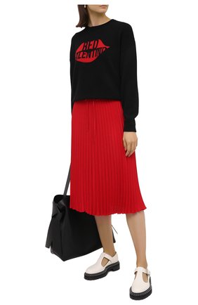Женская плиссированная юбка REDVALENTINO красного цвета по цене 49700 руб., арт. UR0RAB85/5CY | Фото 2 Женская плиссированная юбка REDVALENTINO красного цвета, арт. UR0RAB85/5CY | Фото 2