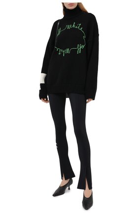 Женские брюки OFF-WHITE черного цвета по цене 39950 руб., арт. 0WVG013E20JER0011001 | Фото 2 Женские брюки OFF-WHITE черного цвета, арт. 0WVG013E20JER0011001 | Фото 2