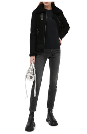 Женская футболка OFF-WHITE черного цвета по цене 29750 руб., арт. 0WVA008E20JER0011001 | Фото 2 Женская футболка OFF-WHITE черного цвета, арт. 0WVA008E20JER0011001 | Фото 2