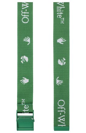 Женский текстильный ремень industrial OFF-WHITE зеленого цвета, арт. 0WRB035E20FAB0015501 | Фото 2 (Материал: Текстиль, Синтетический материал)