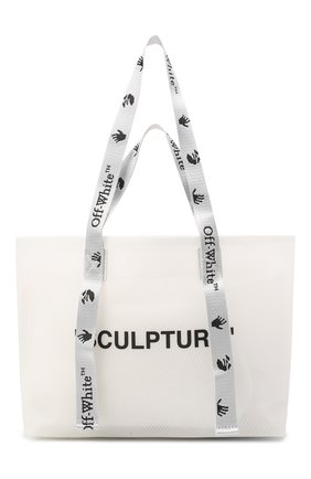 Женский сумка-шопер sculpture small OFF-WHITE черно-белого цвета по цене 23000 руб., арт. 0WNA143E20PLA0020110 | Фото 1 Женский сумка-шопер sculpture small OFF-WHITE черно-белого цвета, арт. 0WNA143E20PLA0020110 | Фото 1