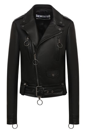 Женская кожаная куртка OFF-WHITE черного цвета по цене 189500 руб., арт. 0WJG002E20LEA0011001 | Фото 1 Женская кожаная куртка OFF-WHITE черного цвета, арт. 0WJG002E20LEA0011001 | Фото 1